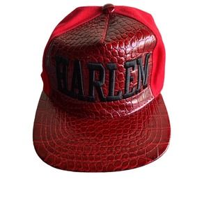 Mu Ka Headwear Red Harlem Snap Back Baseball Cap